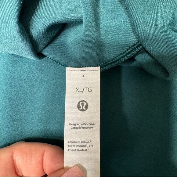 Lululemon Wundermost Ultra Soft Nulu Turtleneck Bodysuit Storm Teal XL NWT - Picture 12 of 14